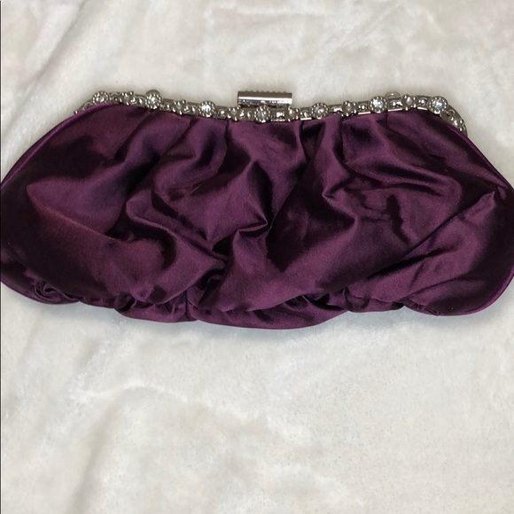 Everything clutch bags with stone all over satin - Picture 1 of 8